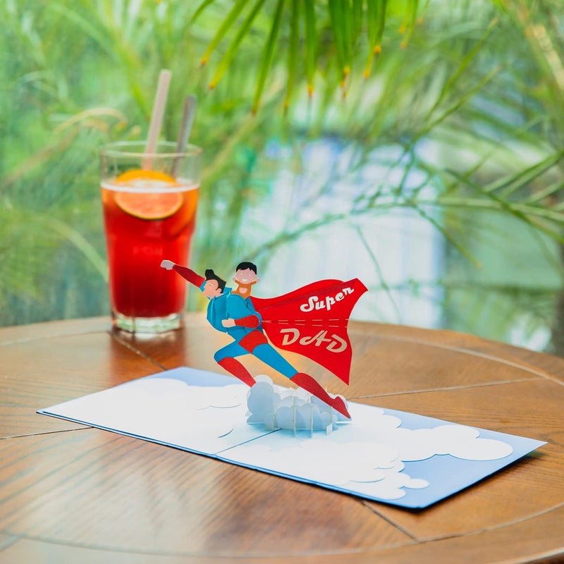 CUTE POPUP Super Dad 3D Popup card funny greeting gift for Husband, Dad, Father - Image 2